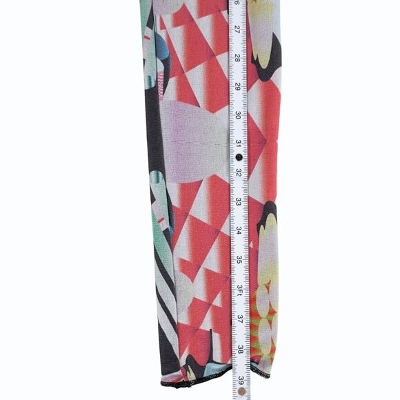 Skims Summer Mesh High Waist Leggings Size 2X Multicolor Art Deco Train - Picture 9 of 11